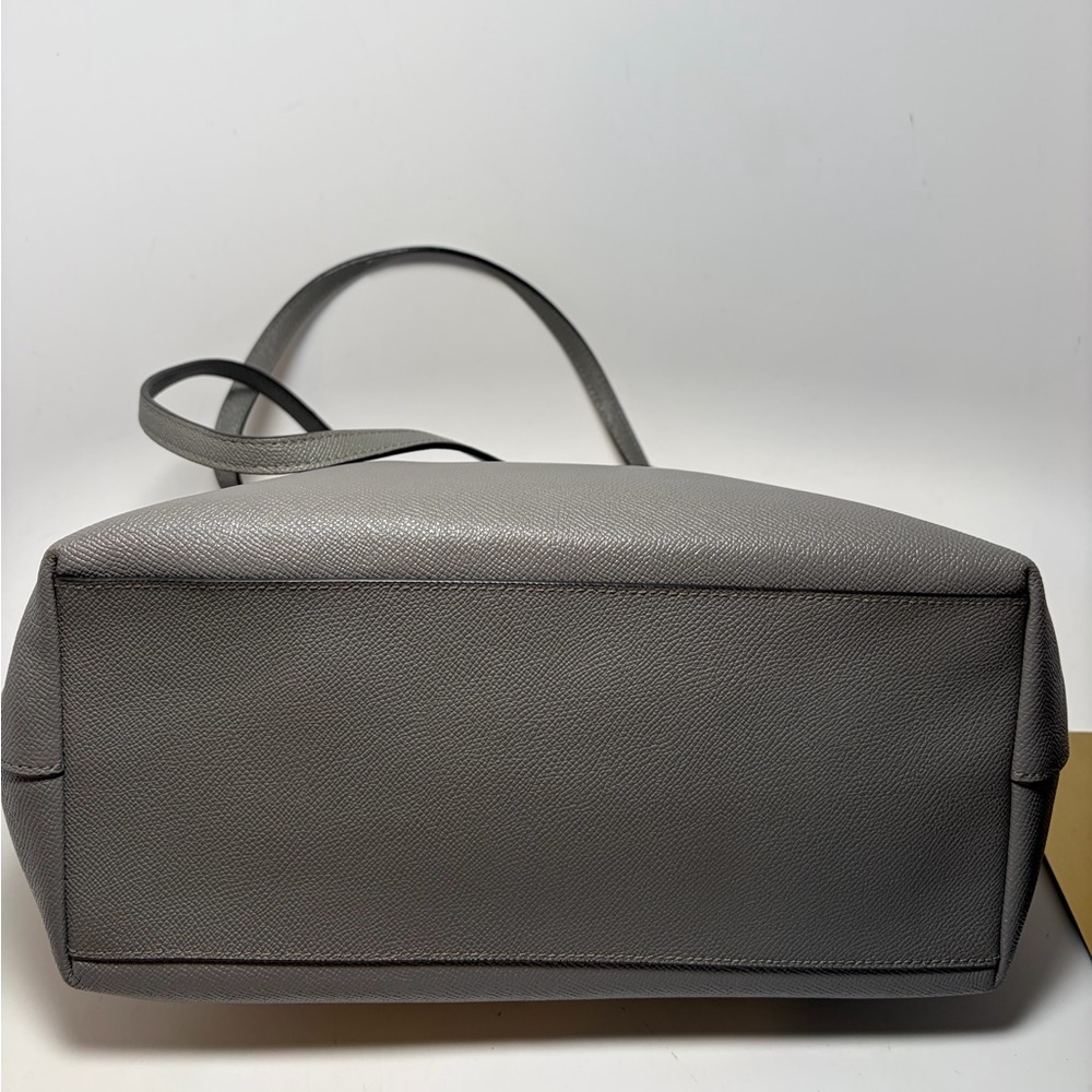 Coach City Zip Tote Grey Crossgrain Leather #58846 Work Bag - Picture 8 of 11
